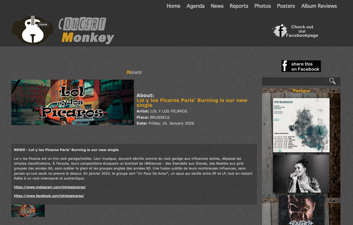 Lol y los Picaros Paris' Burning is our new single